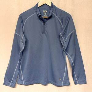 Mountain Hardware Quarter Zip Microfleece Blue  Women's Large